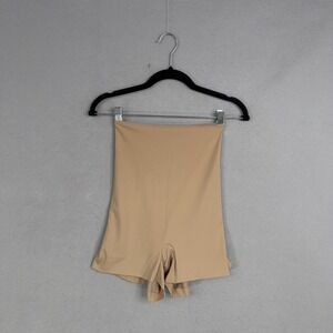 Assets Shapewear Shorts Womens 2X Beige High Waist Control Slimming Mid Thigh